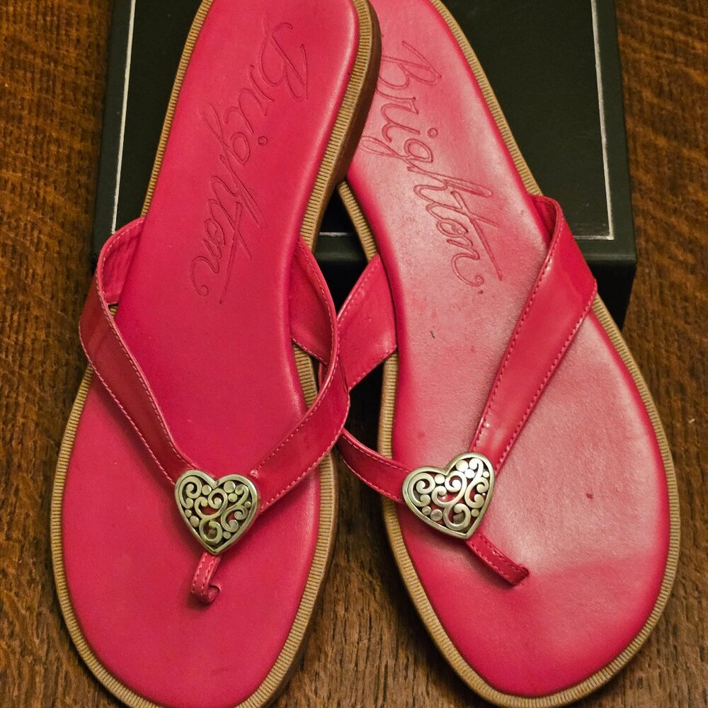 Brighton Pink Leather "Orla" Sandals Size 6